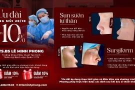 Ưu đãi nâng mũi 20/10 – Giảm 10% nâng mũi sụn sườn và Surgiform cùng TS. BS Lê Minh Phong