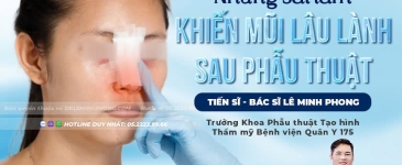 Những sai lầm khiến mũi lâu lành sau phẫu thuật