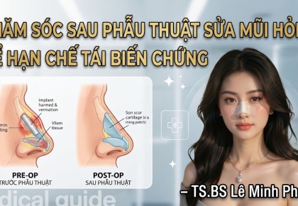 Chăm sóc sau phẫu thuật sửa mũi hỏng để hạn chế tái biến chứng