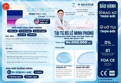 Bảng giá túi ngực Mentor Boost cập nhật mới nhất 2026