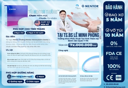 Bảng giá túi ngực Mentor Thường cập nhật mới nhất 2026
