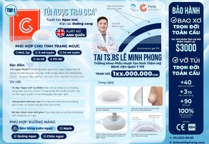 Bảng giá túi ngực ngọc trai GCA cập nhật mới nhất 2026