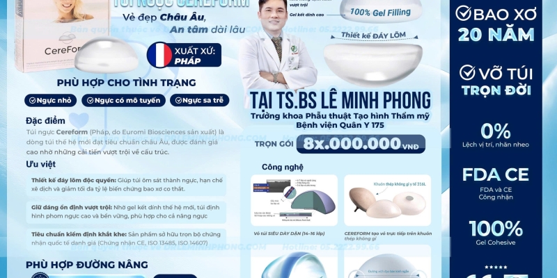 Bảng Giá Túi Ngực Cereform Pháp 2026
