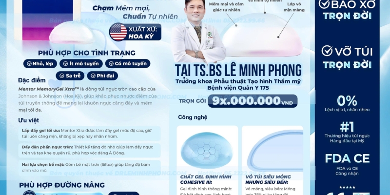 Bảng giá túi ngực Mentor Boost cập nhật mới nhất 2026