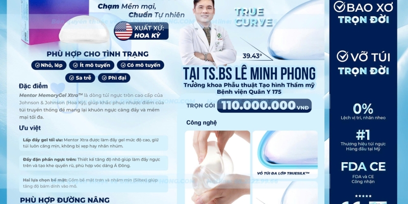 Bảng giá túi ngực ngọc trai CCA cập nhật mới nhất 2026