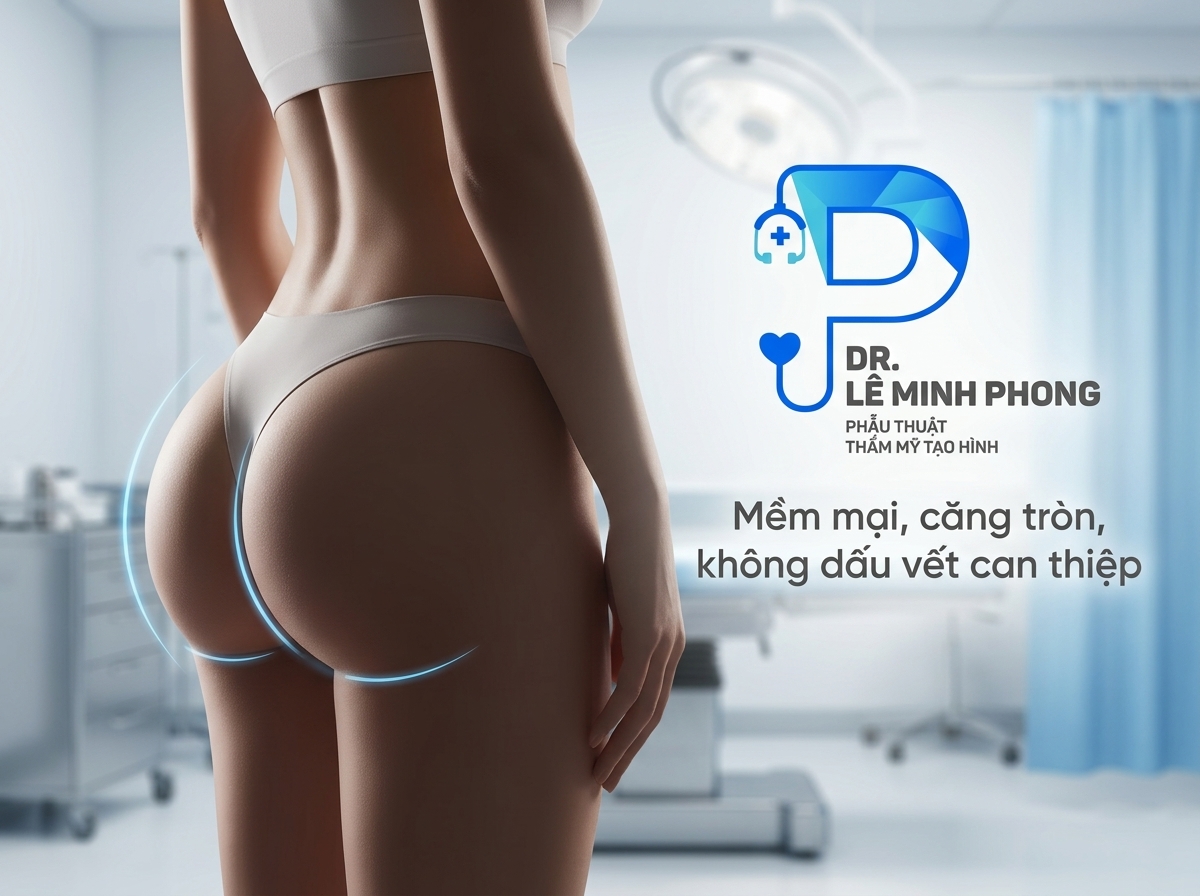 Dáng mông quả táo căng tròn tự nhiên sau khi cấy mỡ tự thân