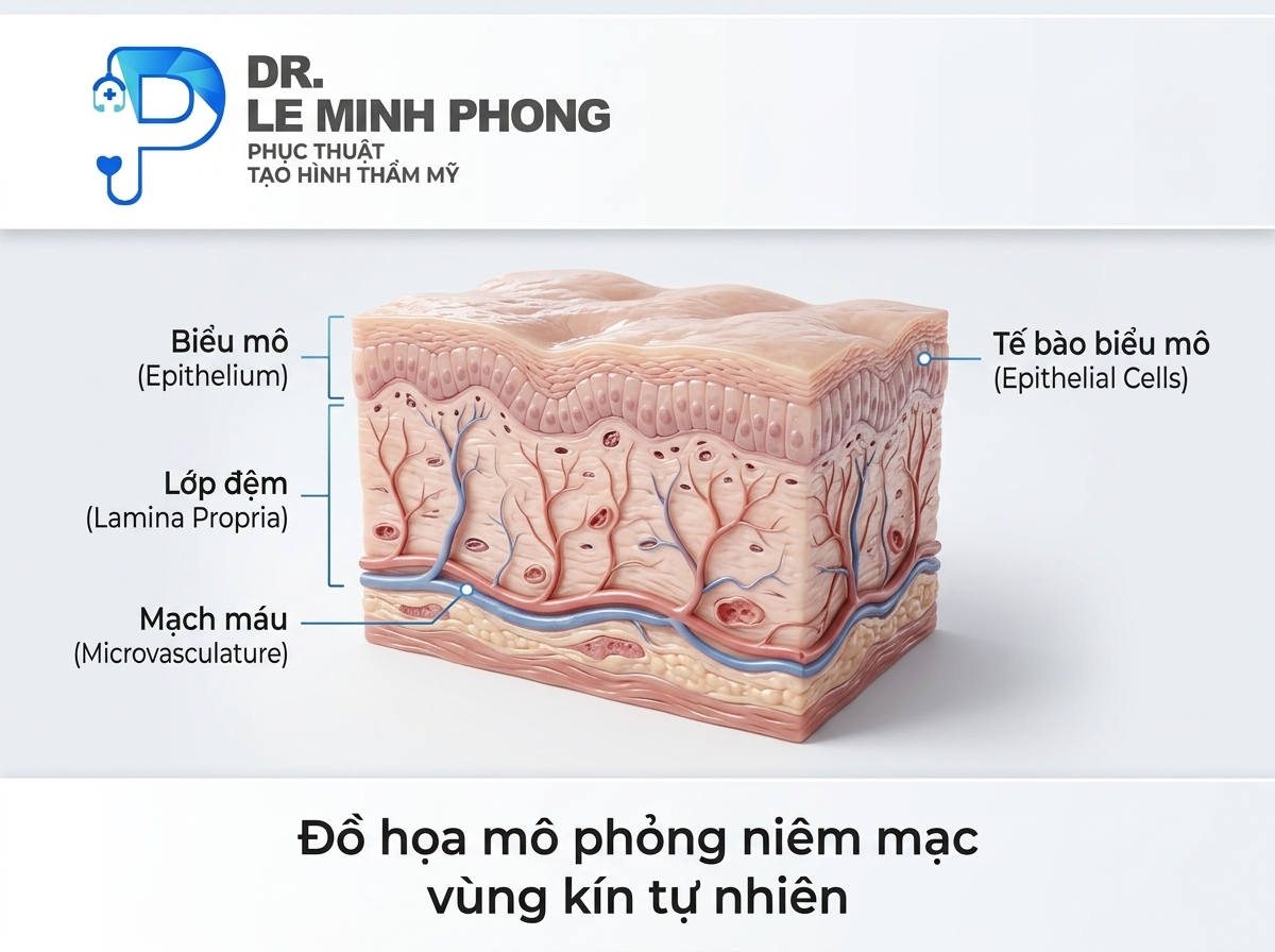 Mô phỏng đồ họa cấu trúc màng niêm mạc tự nhiên vùng kín