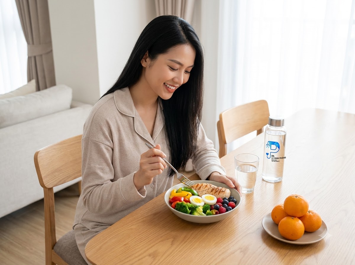 Chế độ dinh dưỡng đầy đủ giúp vùng bắp chân hồi phục nhanh và vào form đẹp