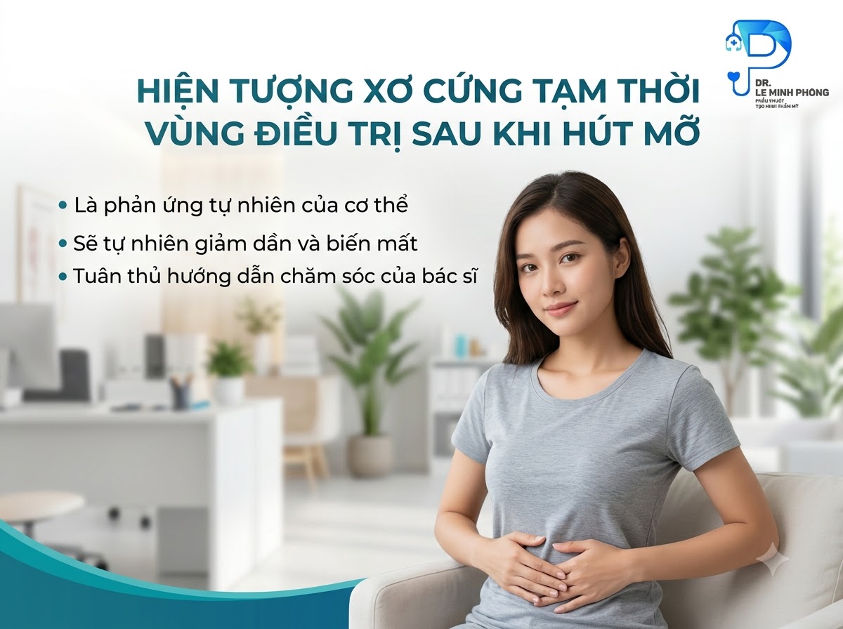 Tình trạng vùng điều trị bị cứng xơ tạm thời sau khi hút mỡ
