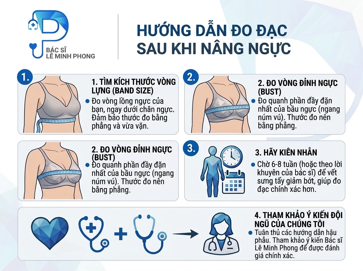 Hướng dẫn cách đo vòng ngực sau khi nâng