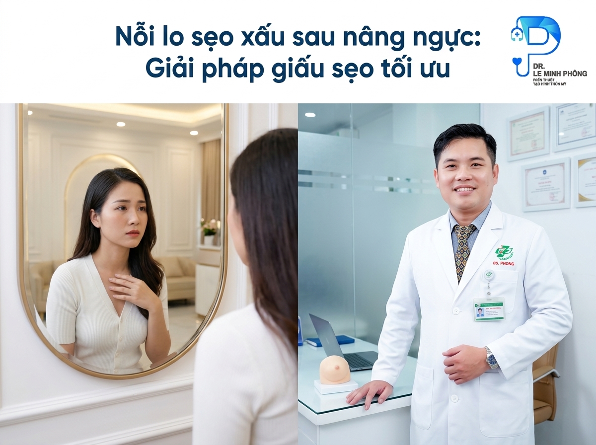 Nỗi sợ để lại sẹo xấu sau khi phẫu thuật nâng ngực của phái đẹp