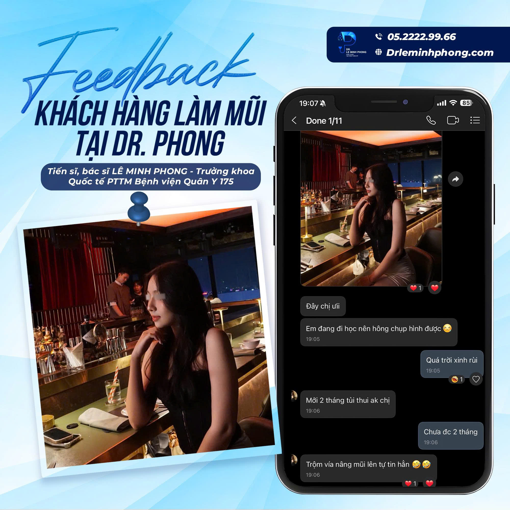 Feedback Khách Hàng Sau Nâng Mũi Tại TS.BS Lê Minh Phong